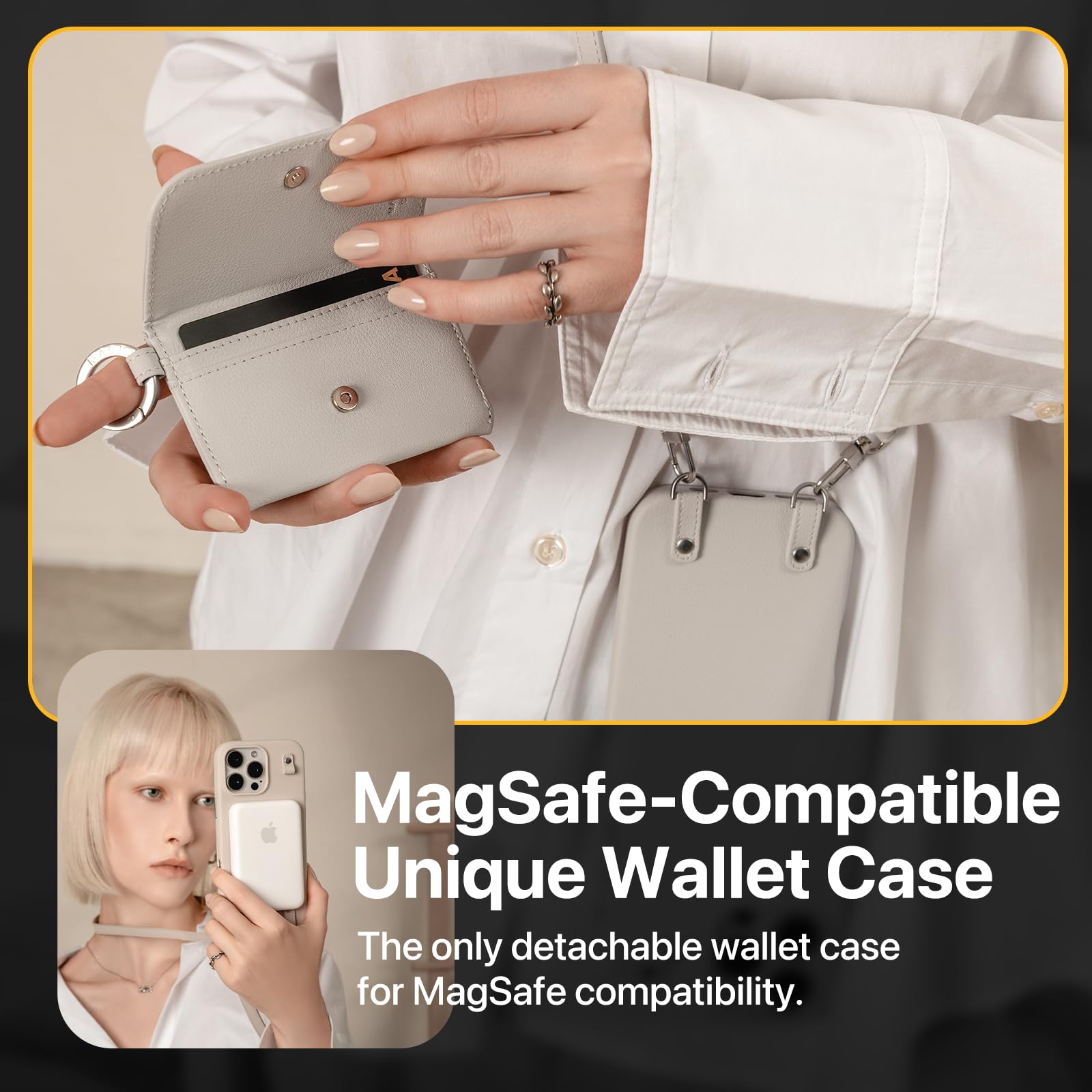 MAGEASY Case For 2025 IPhone 16e 6.1" - Case With Crossbody Strap, 16ft Drop Protection, Anti-Yellowing Clear Back, Slim Fit, Support Wireless Charging | Roam M (Rosé