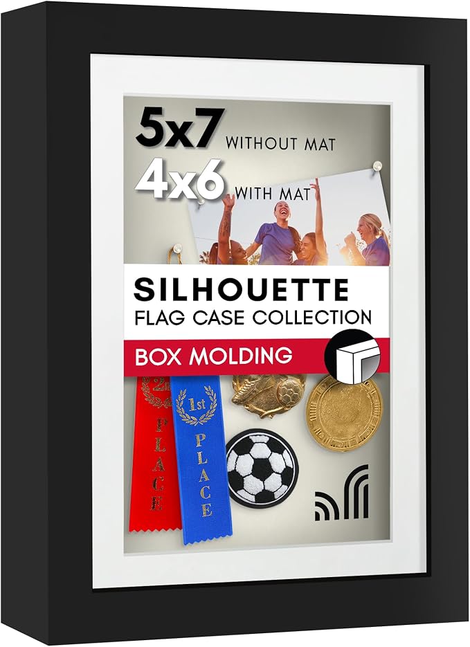 Amazon.com - Americanflat 5x7 Shadow Box Frame with Shatter-Resistant ...