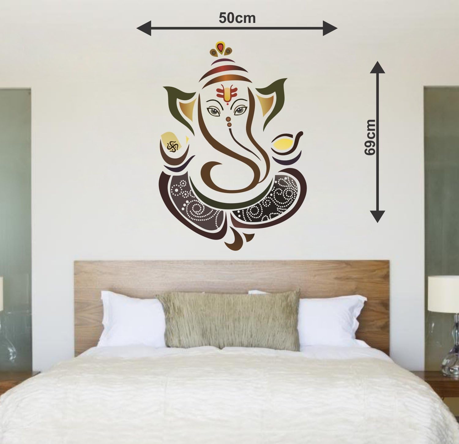 Wall Sticker 'Modern Elegant Ganesha God for Pooja Room'