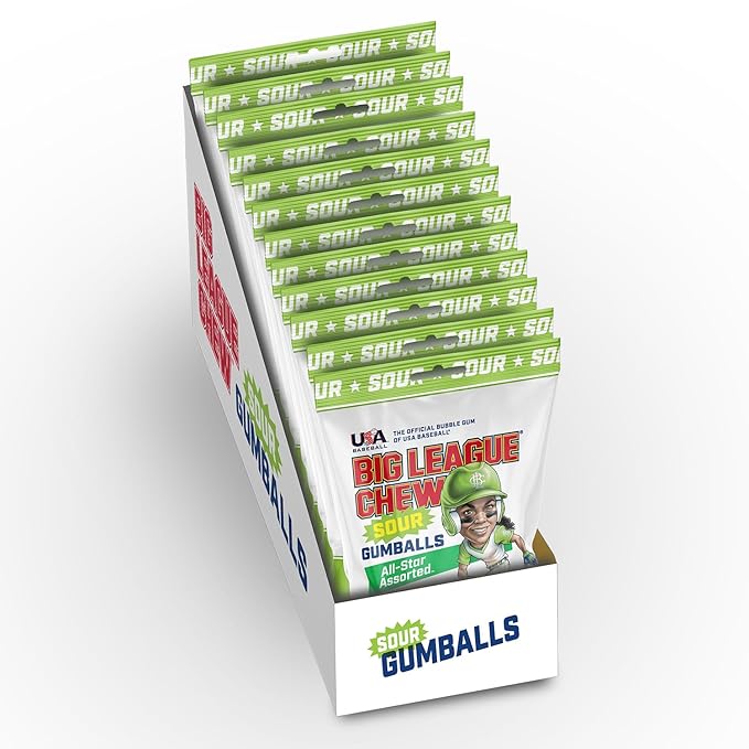 Big League Chew Sour Gumballs Pack de 12 Bolsas (3oz C/U) miniatura 7
