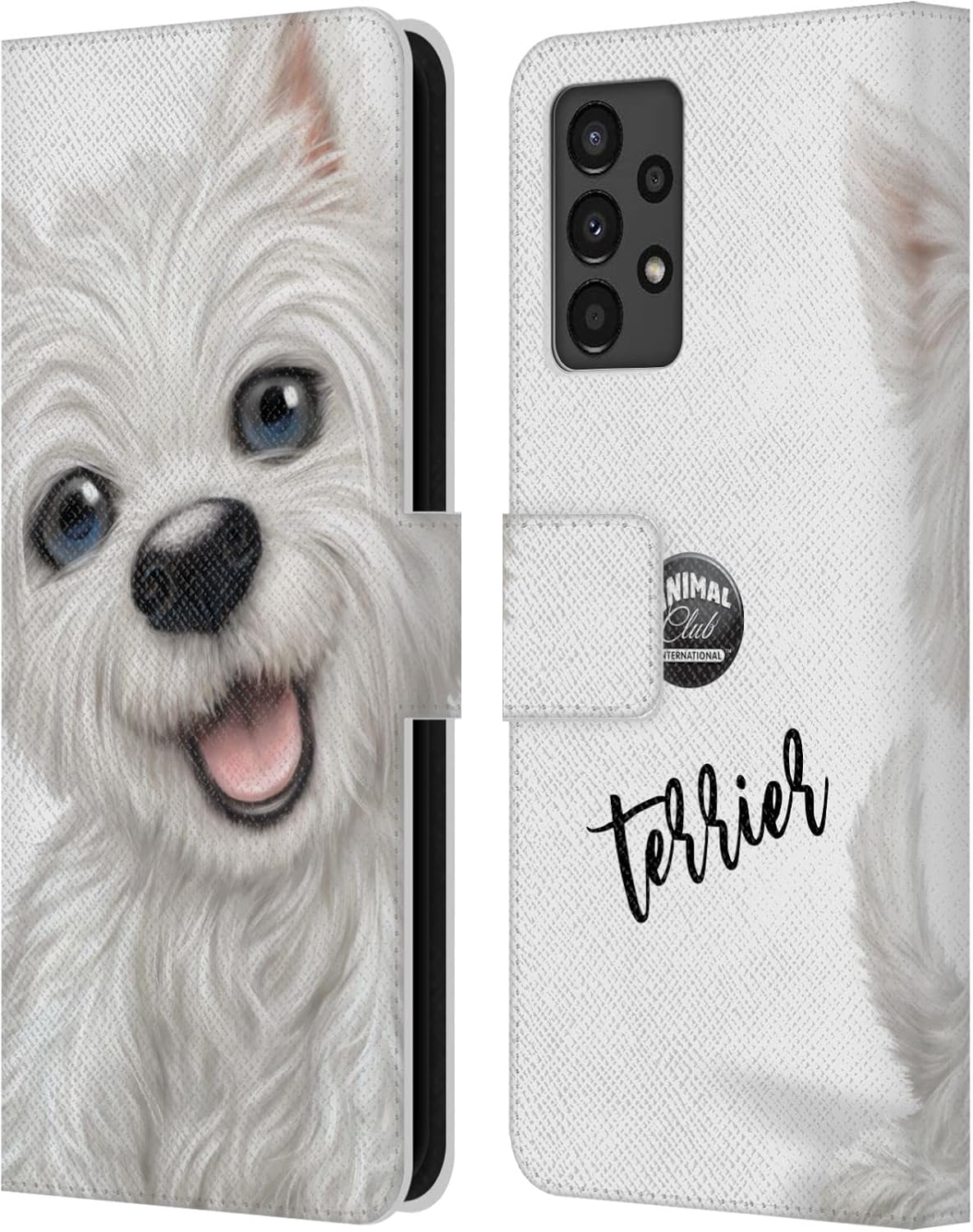 Head Case Designs Officially Licensed Animal Club International Golden Retriever Faces Leather Wallet Case Compatible with Samsung Galaxy A13 (2022)