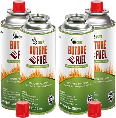 Jo Chef - Estufa de butano para campamento, viajes por carretera y exteriores, estufa de gas portátil de 9,500 BTU con certificado CSA, incluye