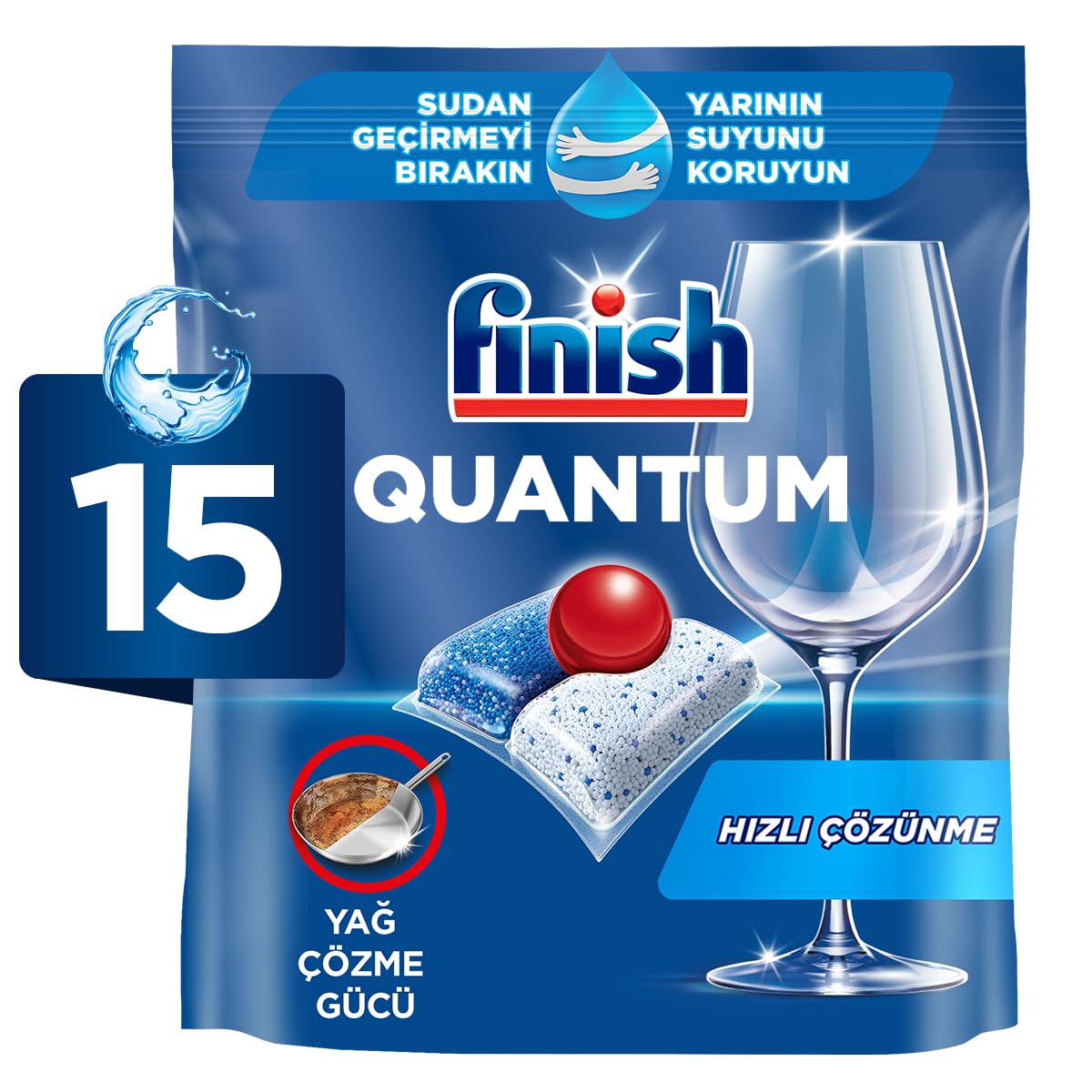 Finish Quantum 15 Tablet Bulaşık Makinesi Deterjanı