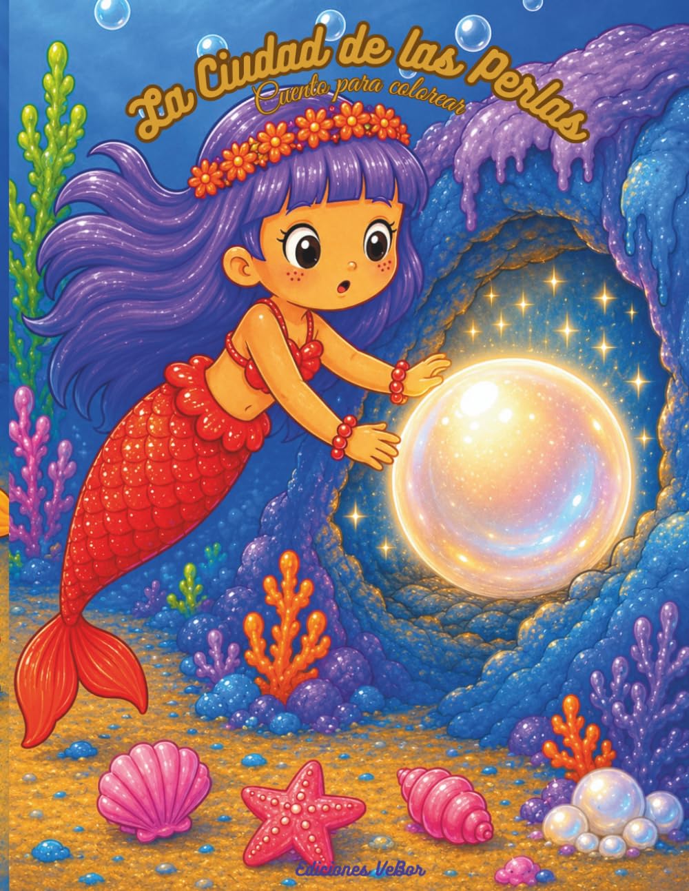 La Ciudad de las Perlas: Cuento para colorear (Mi Libro de Sirenas y Amigos del Mar)