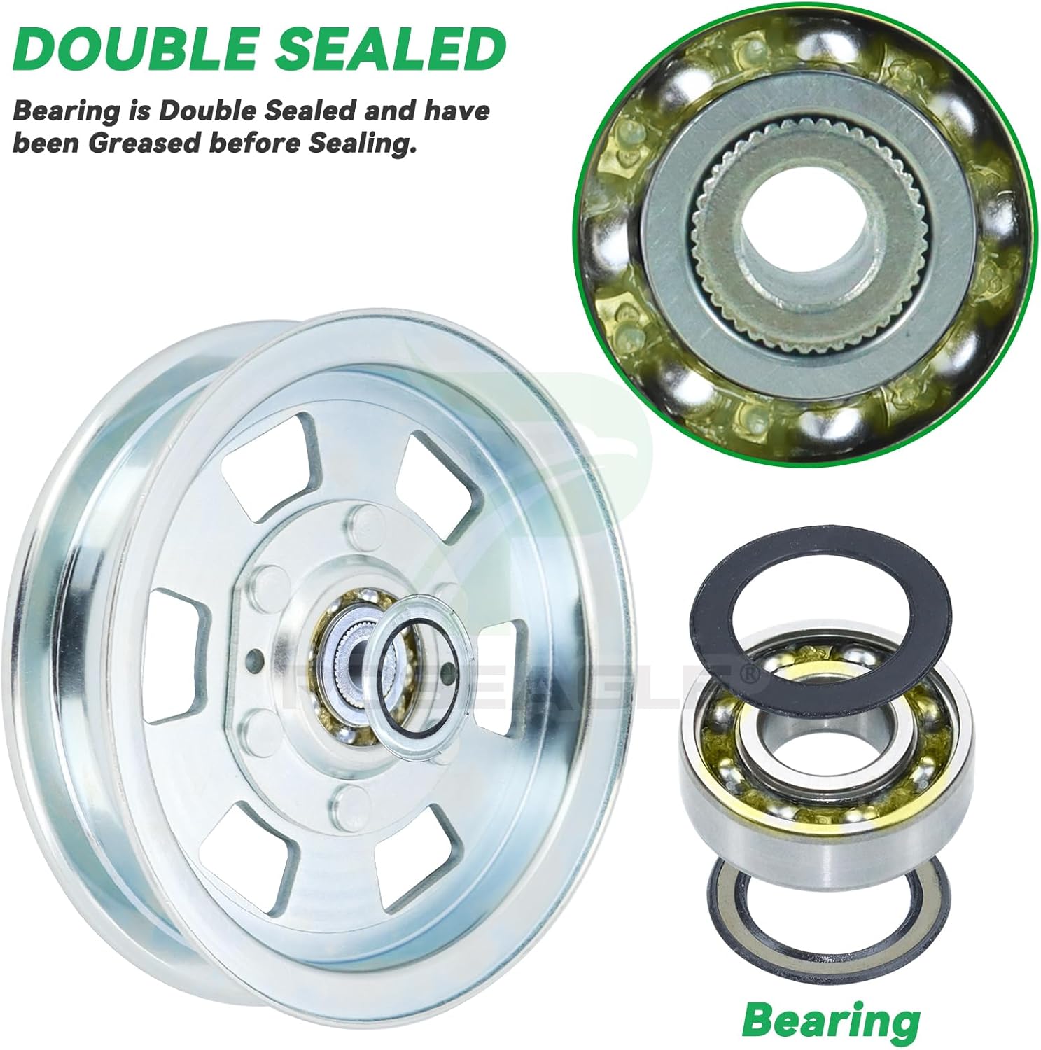 3 Pack 033-7201-25 Idler Pulley Replaces 033-7201-00 033-2000-00 033-8000-00 15422 for Bad Boy MZ Magnum 54" 48", ZT Elite 60" 54" 48", Maverick 60" 54", Outlaw 54" 61" 72" Decks