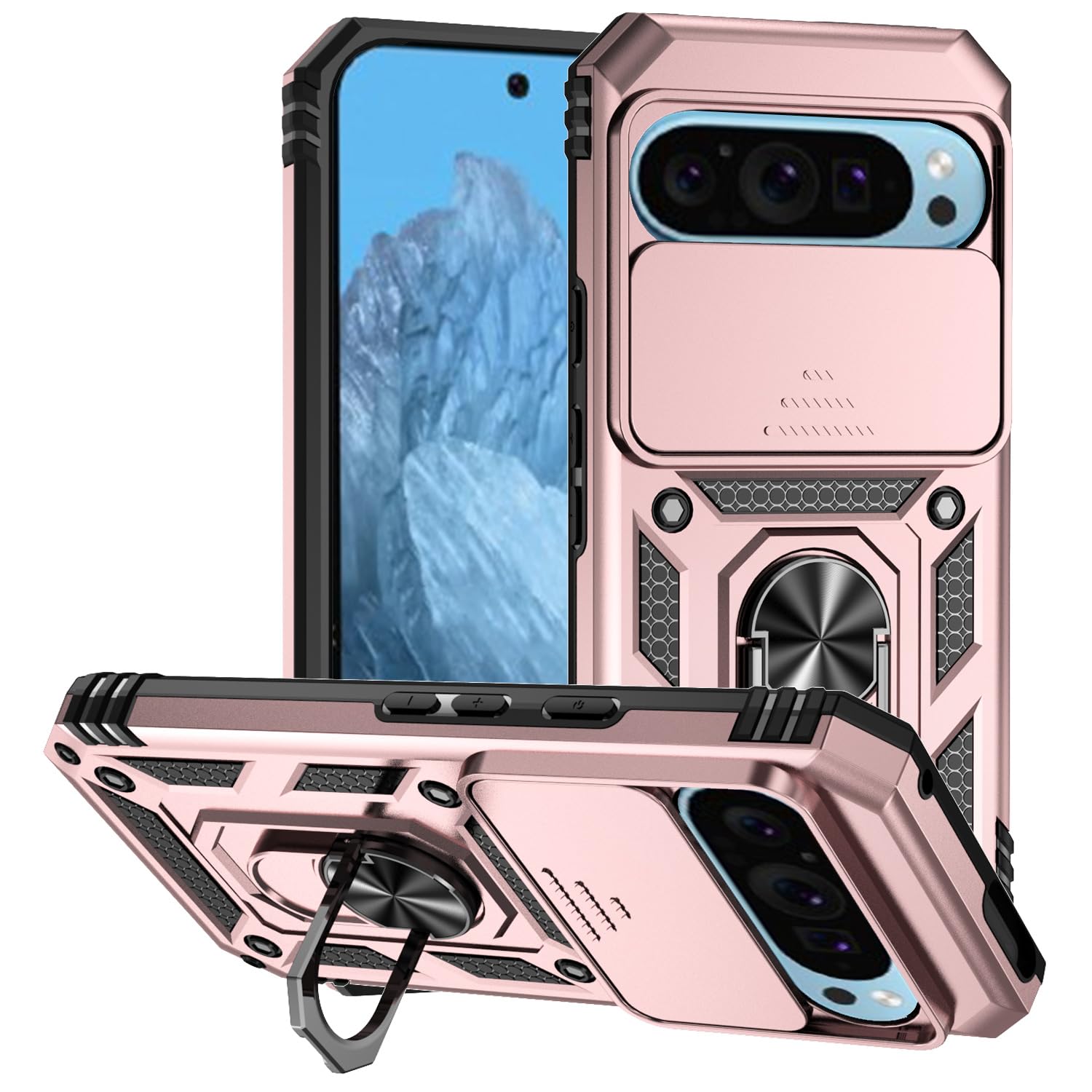 Coque Pixel 9 de qualité militaire avec béquille et support voiture - 8