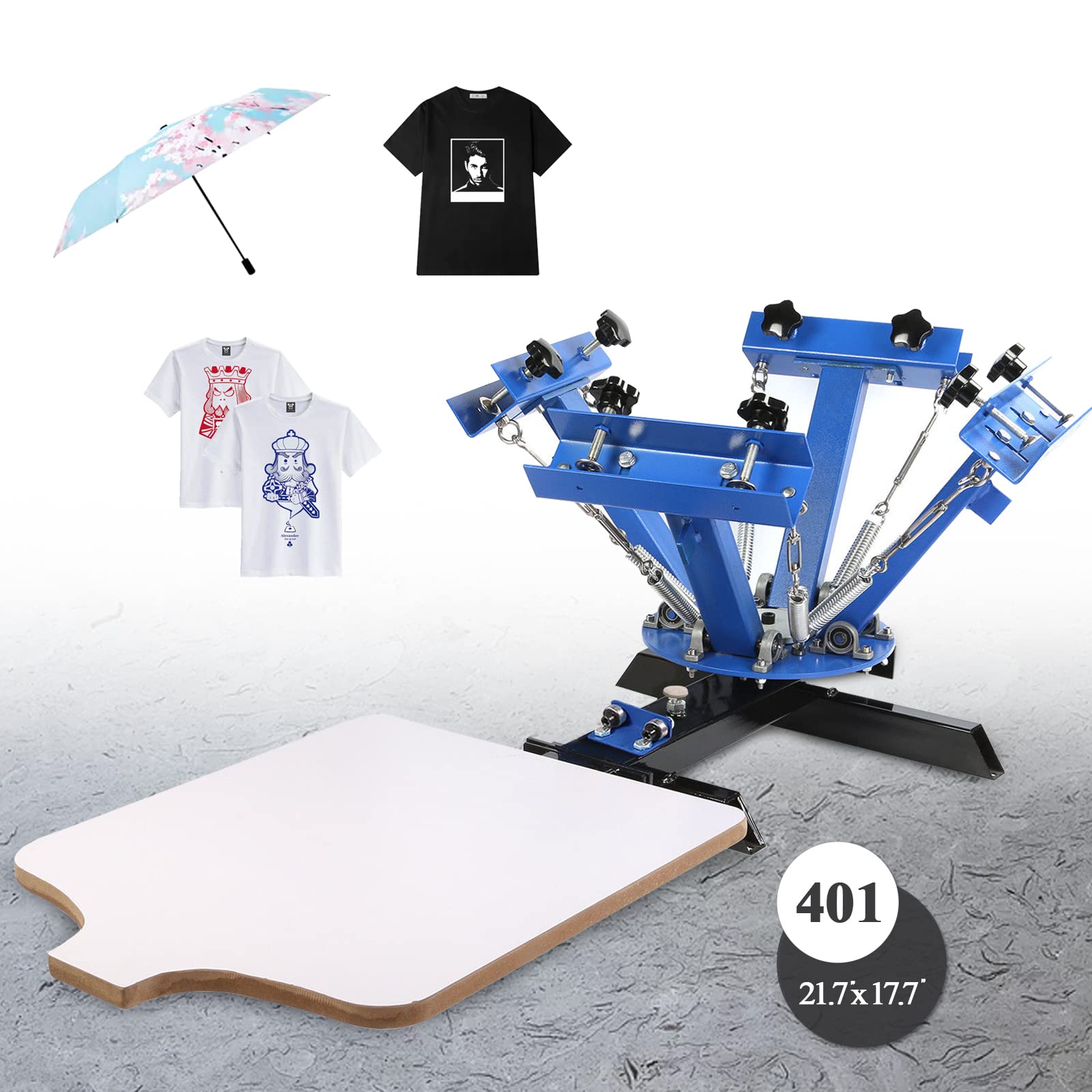 Silk Screen Printing Machine 4 Colore 1 Stazione Screen Printing Machine Stampa Serigrafica Macchina da Stampa T-Shirt Removibile