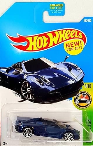 Hot Wheels 2017 HW Exotics 17 Pagani Huayra Roadster 290365 color azul
