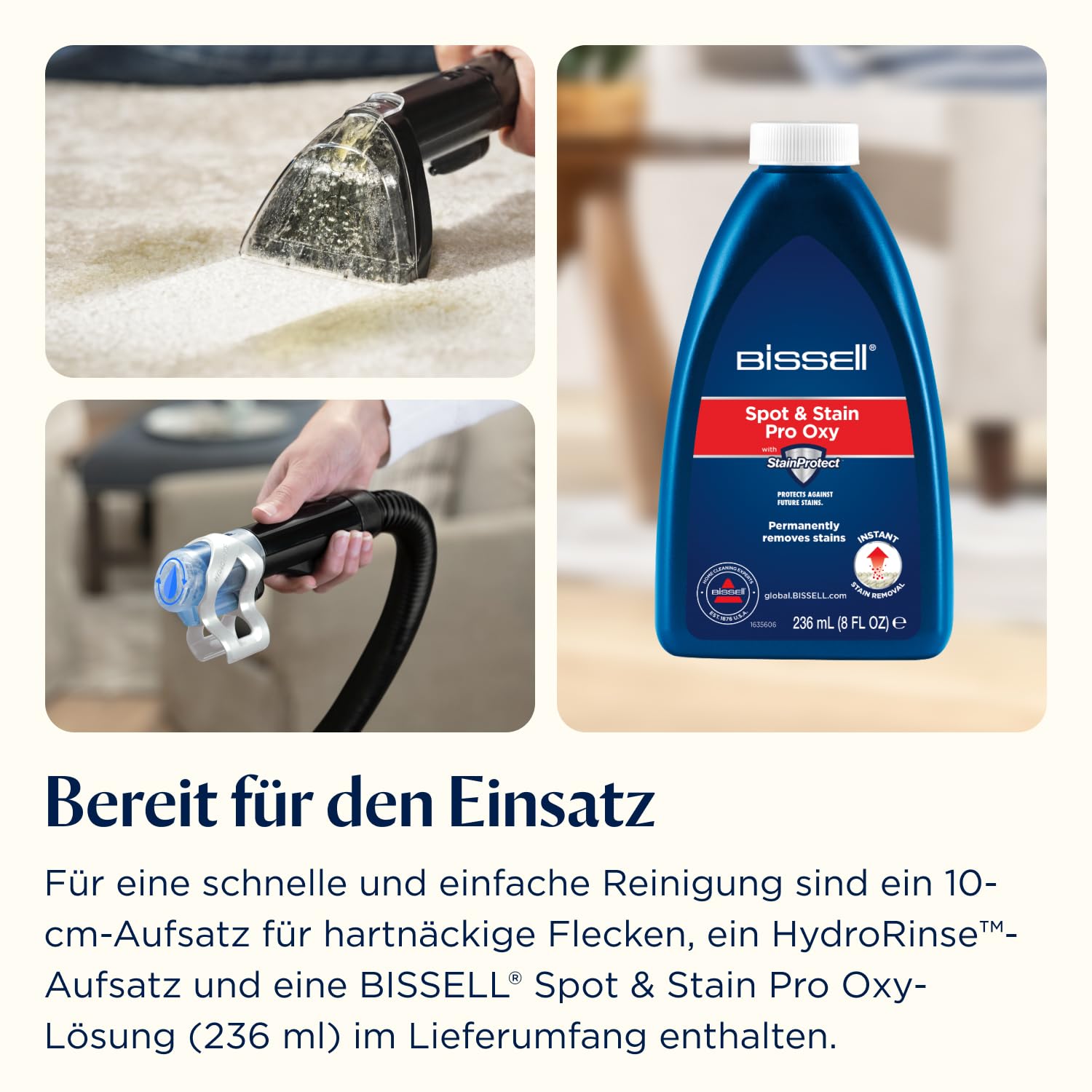 BISSELL SpotClean C5, Polsterreiniger Gerät, Teppichreiniger mit Triple Action System, Leichtgewicht Waschsauger, Nasssauger für Teppiche, Polster, Auto & Mehr, Leistungsstarker 400W Motor, 3861N