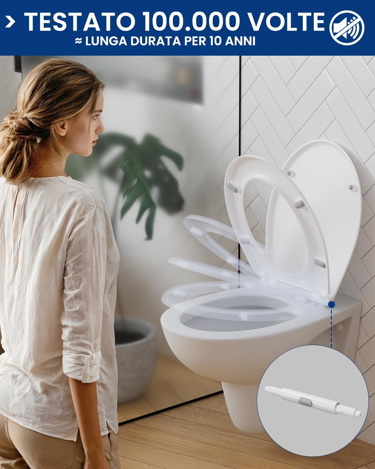 CECIPA Tavoletta WC Con Chiusura Ammortizzata Antibatterica Recensione La Soluzione Definitiva Per Un Bagno Silenzioso E Igienico - 4