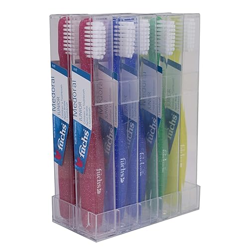 FUCHS Junior Medoral - Cepillo de dientes de nailon suave, 10 unidades