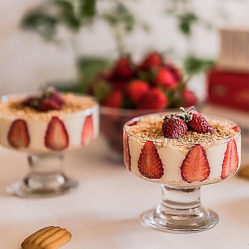 Miniatura 4 de binsakao Juego de cuencos de helado de cristal, pequeños vasos de postre transparentes para friut pudín, trifle, parfait, Sundae, nueces, cóctel,