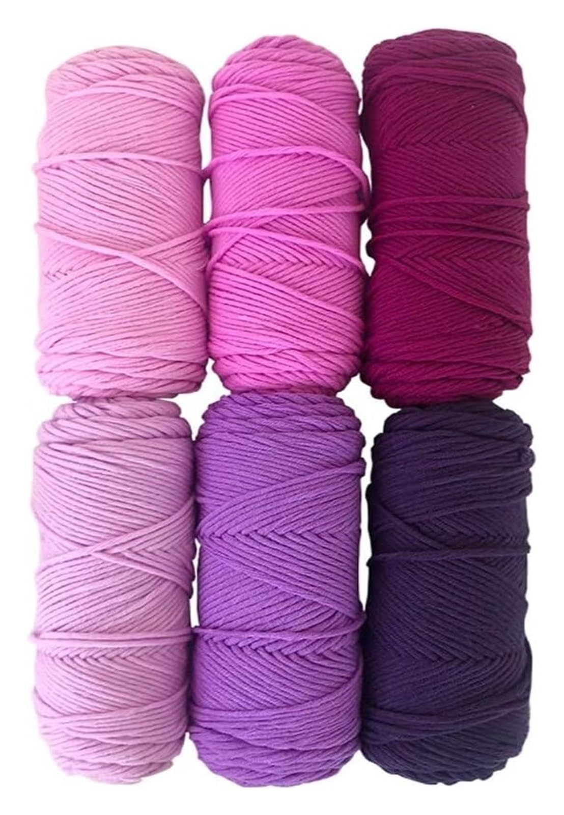 przędza dziewiarska, 100g/200g kulki z różnej przędzy tuftingowej, 8-warstwowe nici w kulce, jasne kolory(Purple Series,100g/roll)