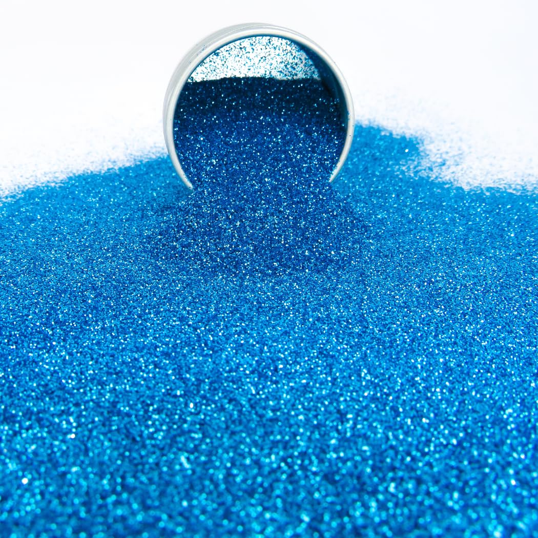Blue Fine Eco Friendly Biodegradable Glitter - Face, Body, Hair, Nail Art Glitter - 6 Gram Pot Loose Vegan Glitter (Sky Blue Fine) - Image 3