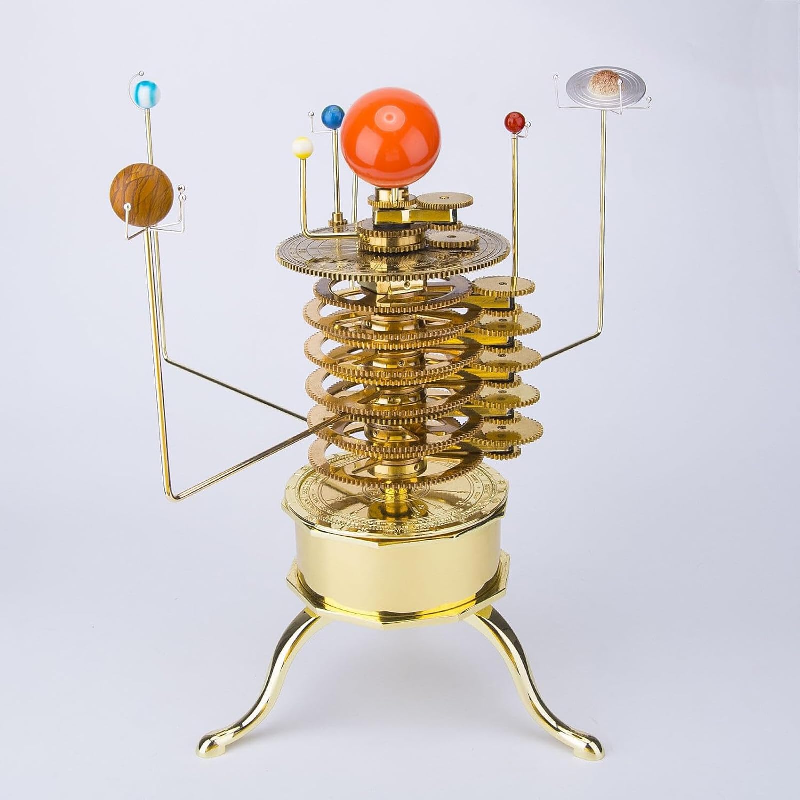 TYH Orrery del Sistema Solare con 8 Pianeti, Kit Modello Orrery in Metallo Fai da Te 3D, Puzzle di assemblaggio planetario in Ottone da 200 Pezzi, Regalo educativo da Collezione astronomico