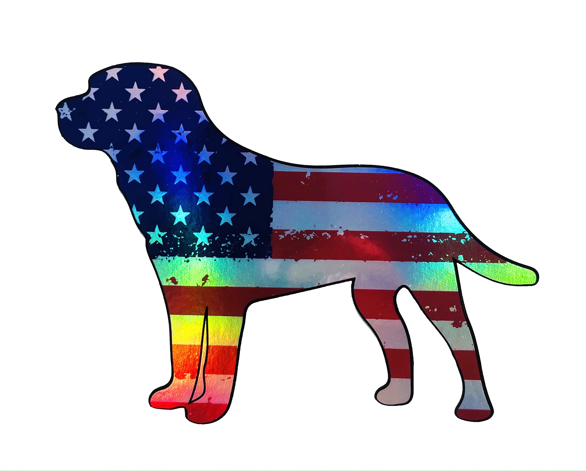 Adhesivo de Labrador holográfico para evitar arañazos en el parachoques