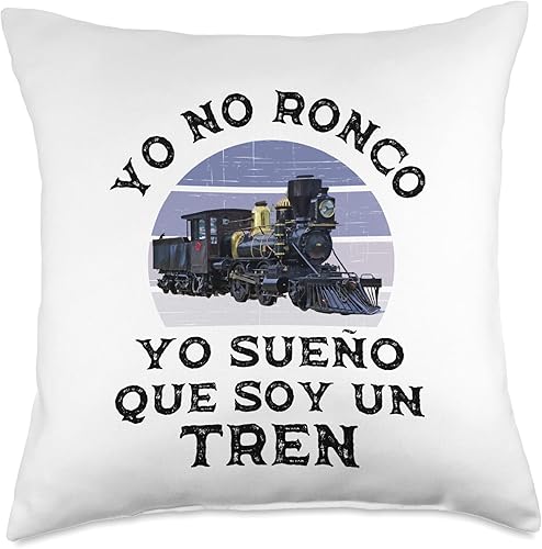 Ropa Para Amantes Del Tren para Adultos y Niños Yo No Ronco Sueño Que Soy Un para Amantes del Tren - Almohada (18 x 18 pulgadas), multicolor