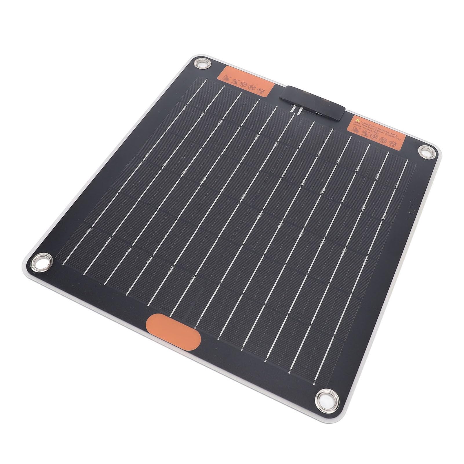Rengue Caricabatterie Solare Portatile a Pannello Solare Bifacciale con Doppio Tipo C e Doppia USB 20W in Silicio Monocristallino Design Ultra Sottile per Viaggi, Campeggio, Uso Esterno
