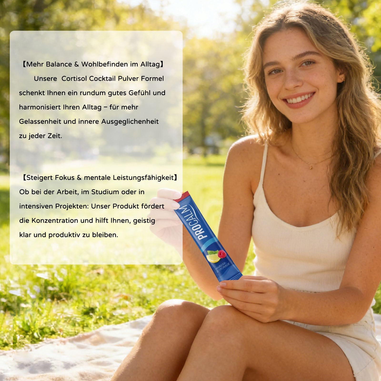 Procalm Cortisol Cocktail Pulver, 20 Stück Cortisol Senken Pulver zum Abnehmen, Cortisol Balance Getränkemix, Konzentration Steigern, Entspannt Bleiben & Stress Natürlich Reduzieren (1)