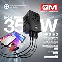 GM G+ 35W TravelSmart with LED Display | All-in-One International Travel Adapter for US, UK, EU, AU | 5-in-1 Multiplug with Multiple Charging Ports | Shows the Charging Wattage of Device’s Power Usage gallery image