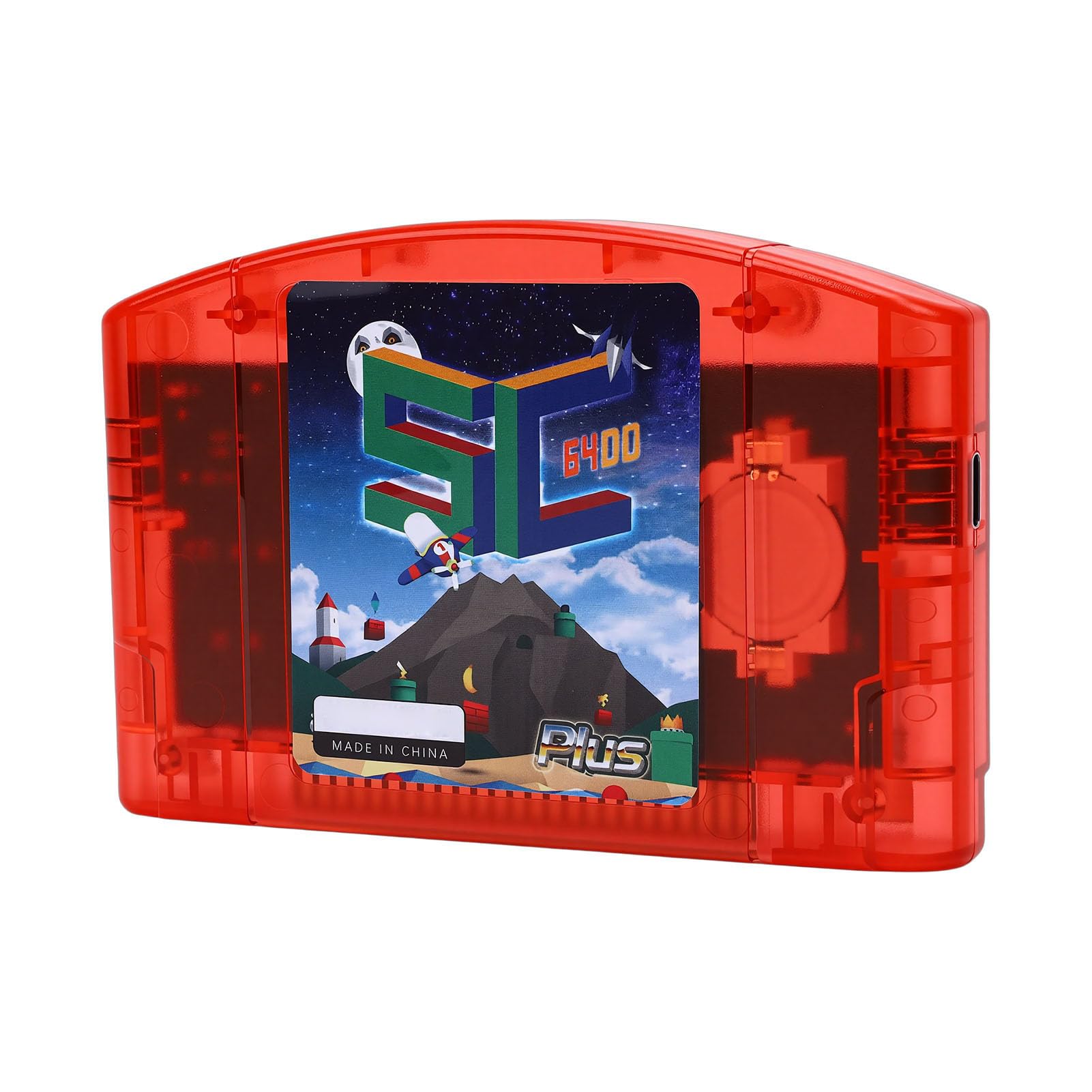 GOWENIC Cartuccia di Gioco Retro HD N64 da 64 MB |Scheda di Lettura Rapida Open Source con Salvataggio Automatico per Console N64 (Rosso Trasparente)
