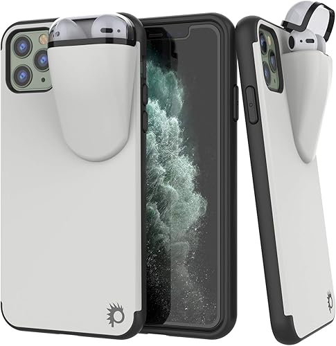 Punkcase Funda para iPhone 11 Pro Max Airpods (serie TopPods)  Funda delgada y duradera 2 en 1 diseñada para iPhone 11 Pro Max (6.5 pulgadas)