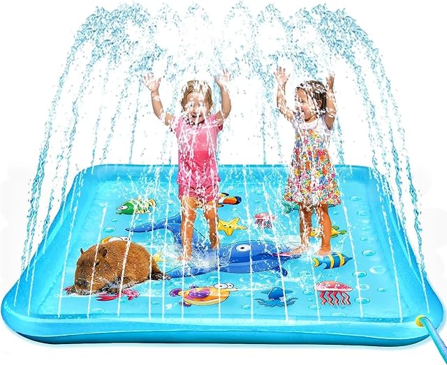 KAHEIGN 170CM Cuadrado Splash Pad para Verano