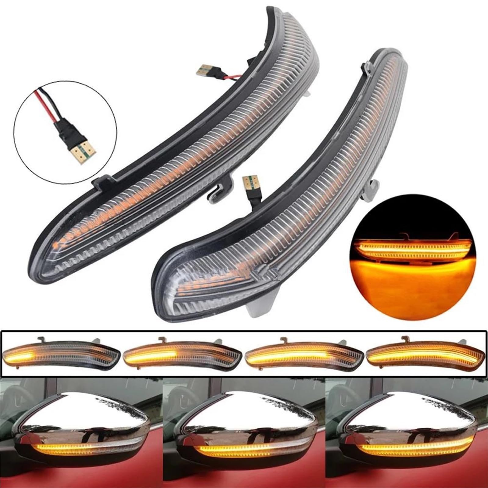 Para Peugeot 208 2008 Luces Indicadoras De Señal De Giro Secuenciales