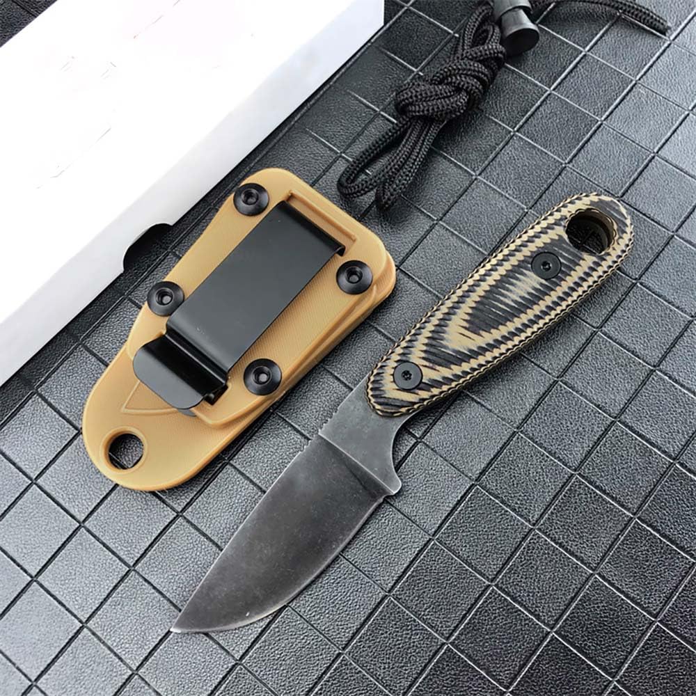Kleine handliche werkzeug stahl messer scharf rutschfest Robust Abriebfest Tragbare Camping outdoormesser edc Festes Gegen Full Tang messer Jagdmesser Feststehende klinge tanto D2 gürtelmesser Scheide