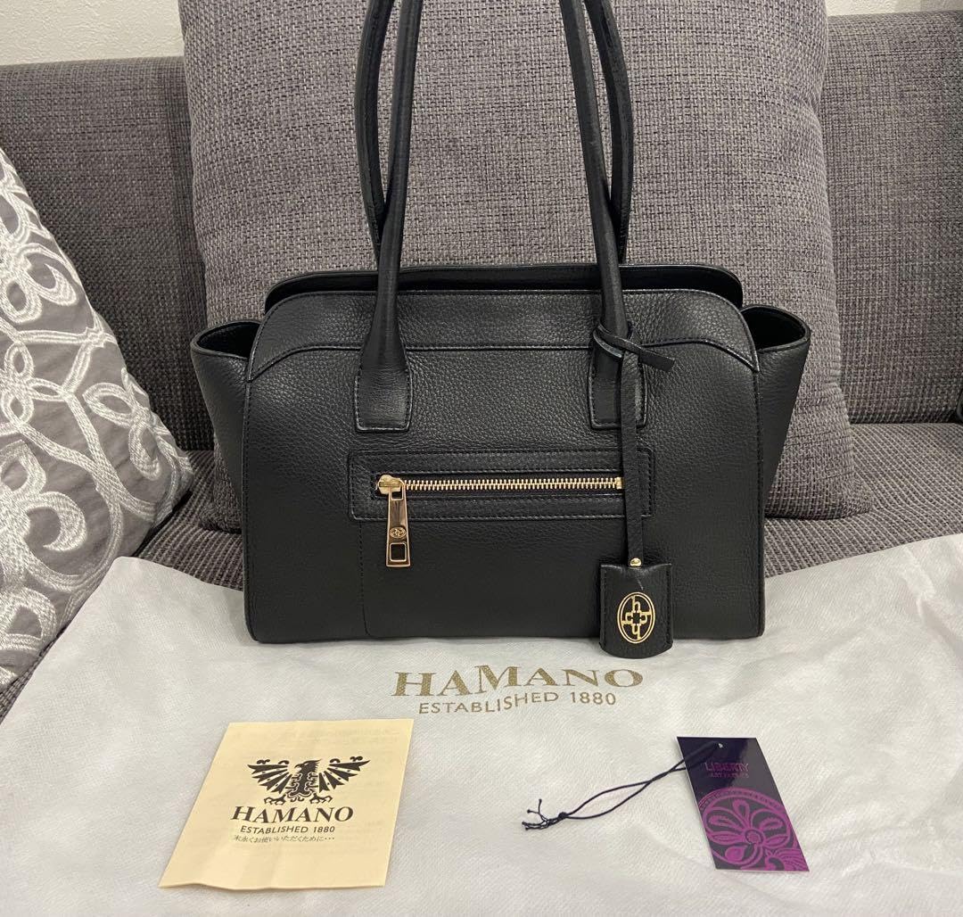 Amazon.co.jp: HAMANO濱野皮革工芸 フィオーレミドルボクシートート黒 
