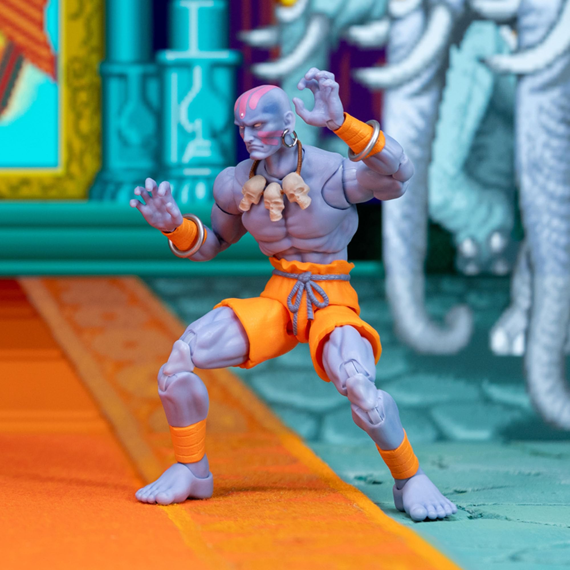 Jada Street Fighter II Figura Dhalsim Player 2 Deluxe, edición Limitada Next Level, Escala 1:12, 17 cm, Accesorios Intercambiables, Licencia Oficial (9336690314R00)
