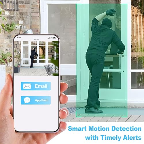 Miniatura 7 de Sistema de cámaras de seguridad y mini DVR con cable expandible de 4 canales, 2 cámaras domo 1080P y 1 mini DVR de 4 canales, visión nocturna de 60