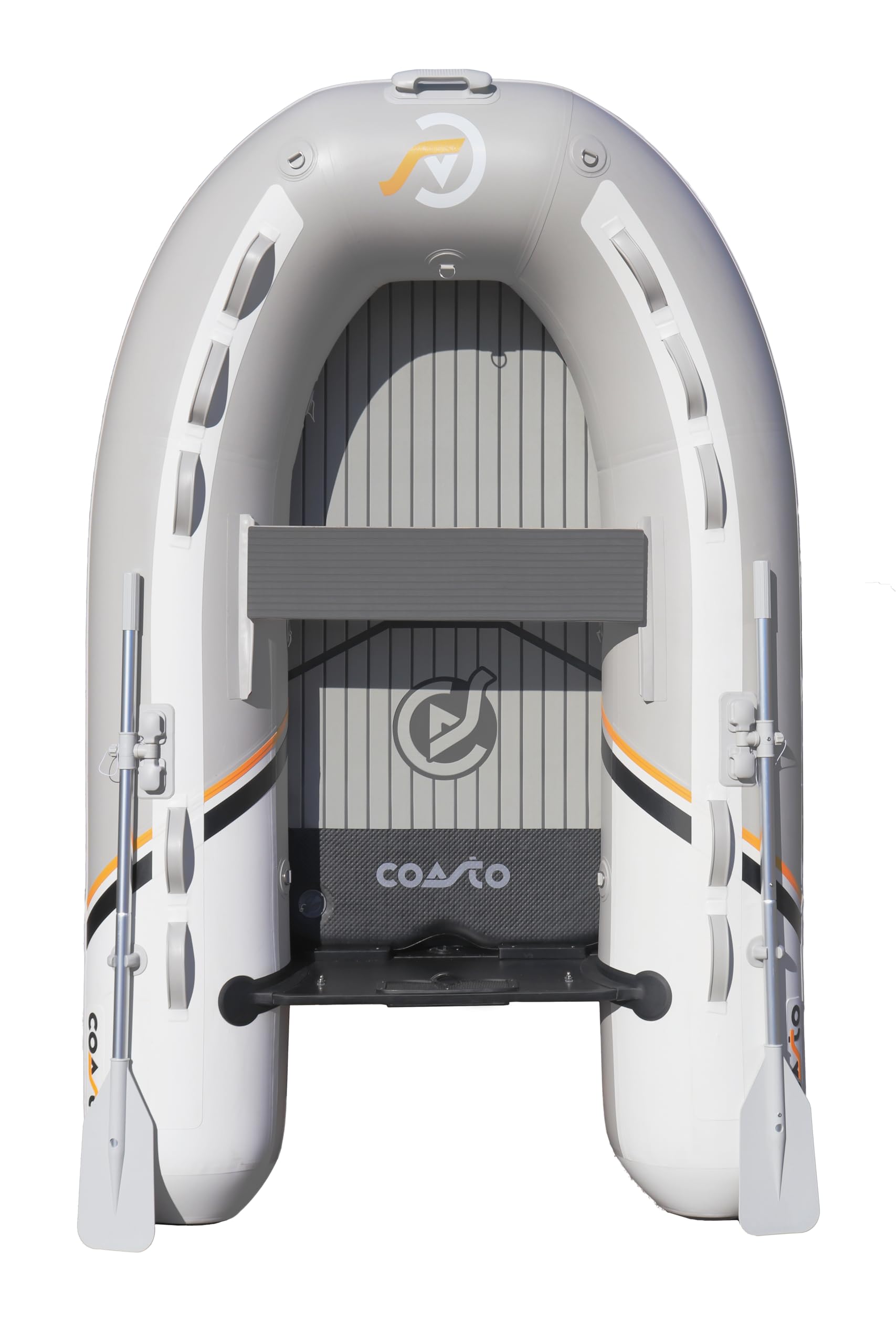 Coasto - Allegato gonfiabile Premium 248 - BT-CDS248P Barca Pavimento Dropstitch/Alta Pressione - 3+1 posti, 248 x 154 cm - Estrema stabilità - Confezione 2 pagaie, pompa e borsa per il trasporto