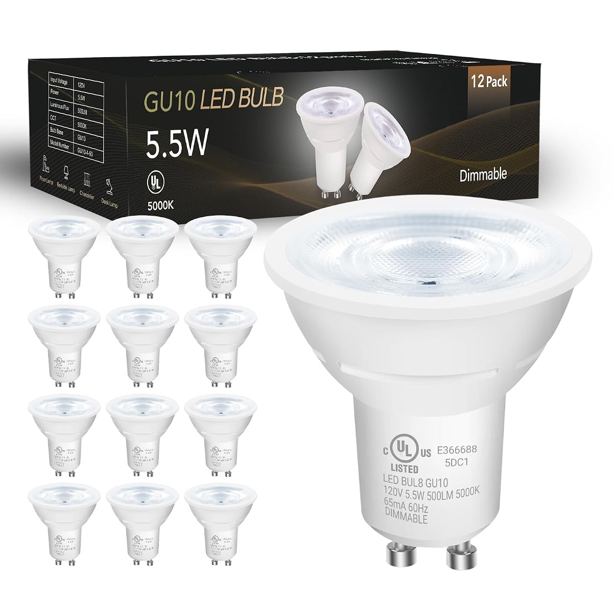 Daybetter Gu10 Led Light Bulbs Dimmable Gu10 Bulb Replacement For Track