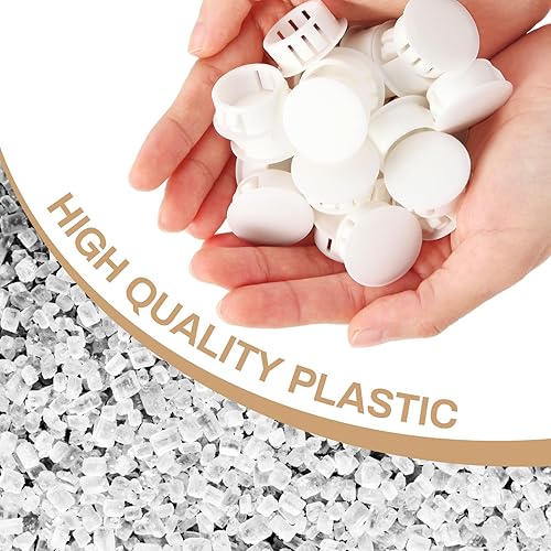 Miniatura 2 de 150 tapones de plástico para agujeros de plástico, tapones de rosca blancos, tapa de agujero de plástico a presión, enchufe de orificio tipo