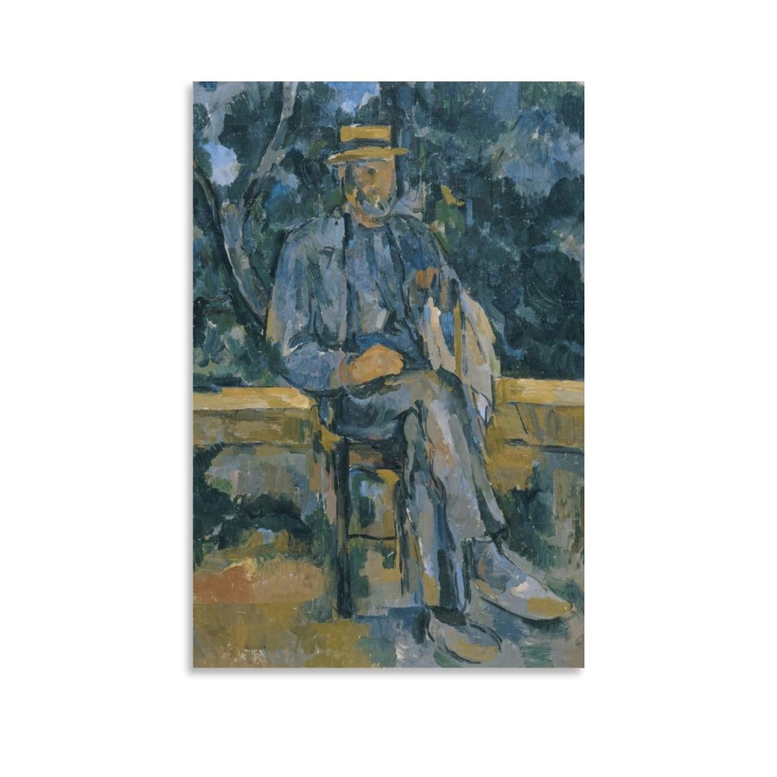 SXDMOUBK Portrait of A Farmer by Paul Cézanne Wall Art Prints Poster Print Photo Painting Canvas Home Decorative Bedroom Modern Decor 20x30inch(50x75cm)