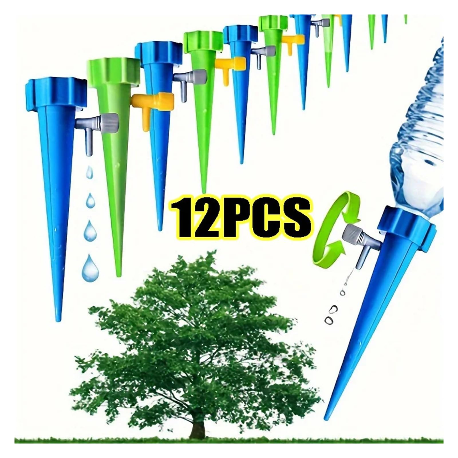 Kit de riego por goteo automático autorriego for jardín de plantas | Gotero de agua automático ajustable for plantas de invernadero y jardín.(48PCS-MIx)