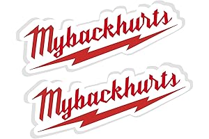 My Back Hurts Sticker 2-Pack: The Perfect Decal for Electricians, Construction Workers, Welders, and More