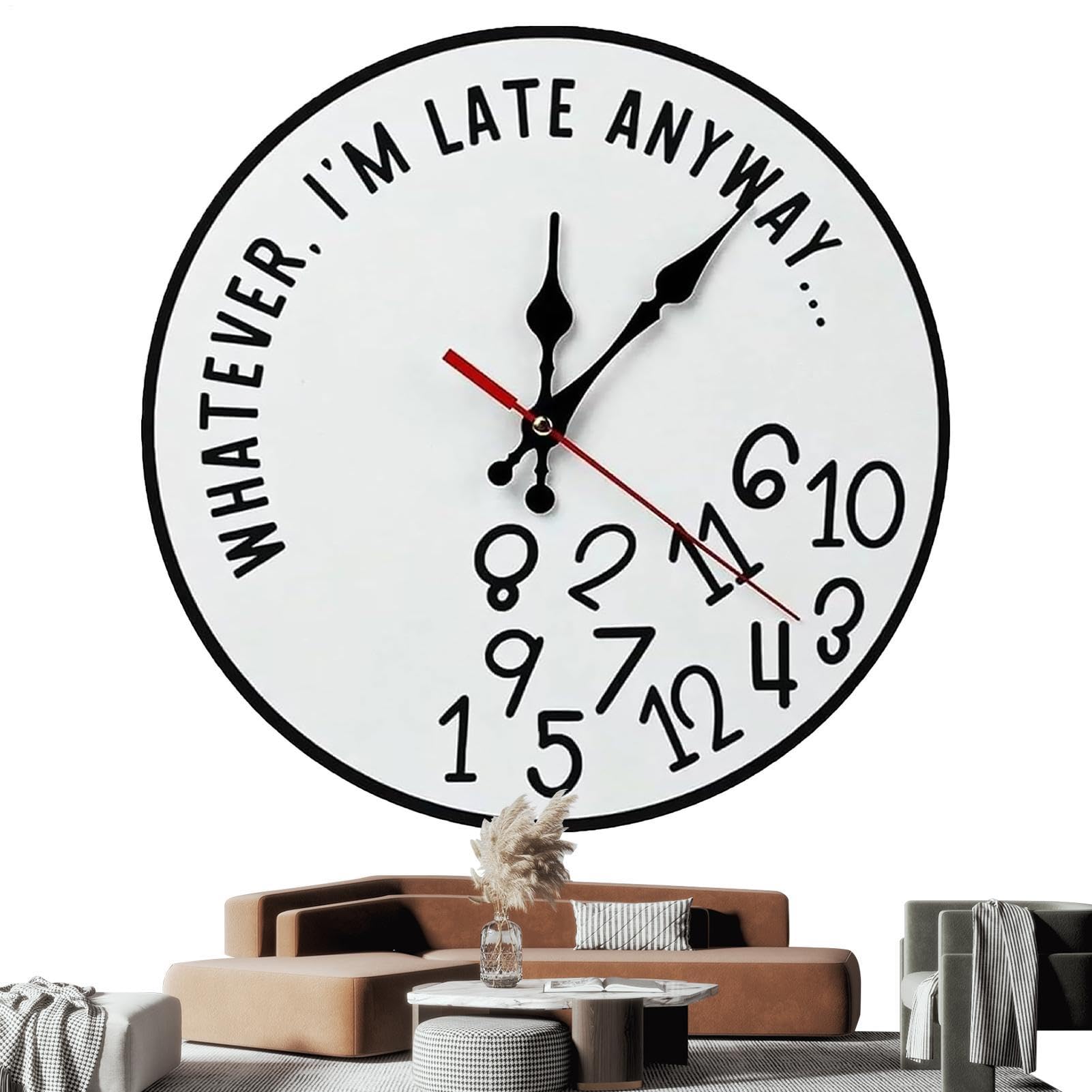Horloge ronde en bois silencieuse pour créer une décoration murale zen
