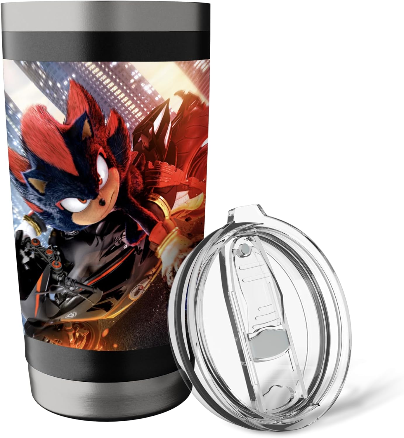 Sonic the Hedgehog 3 - Shadow Motorcycle Stainless Steel Insulated Tumbler image 5