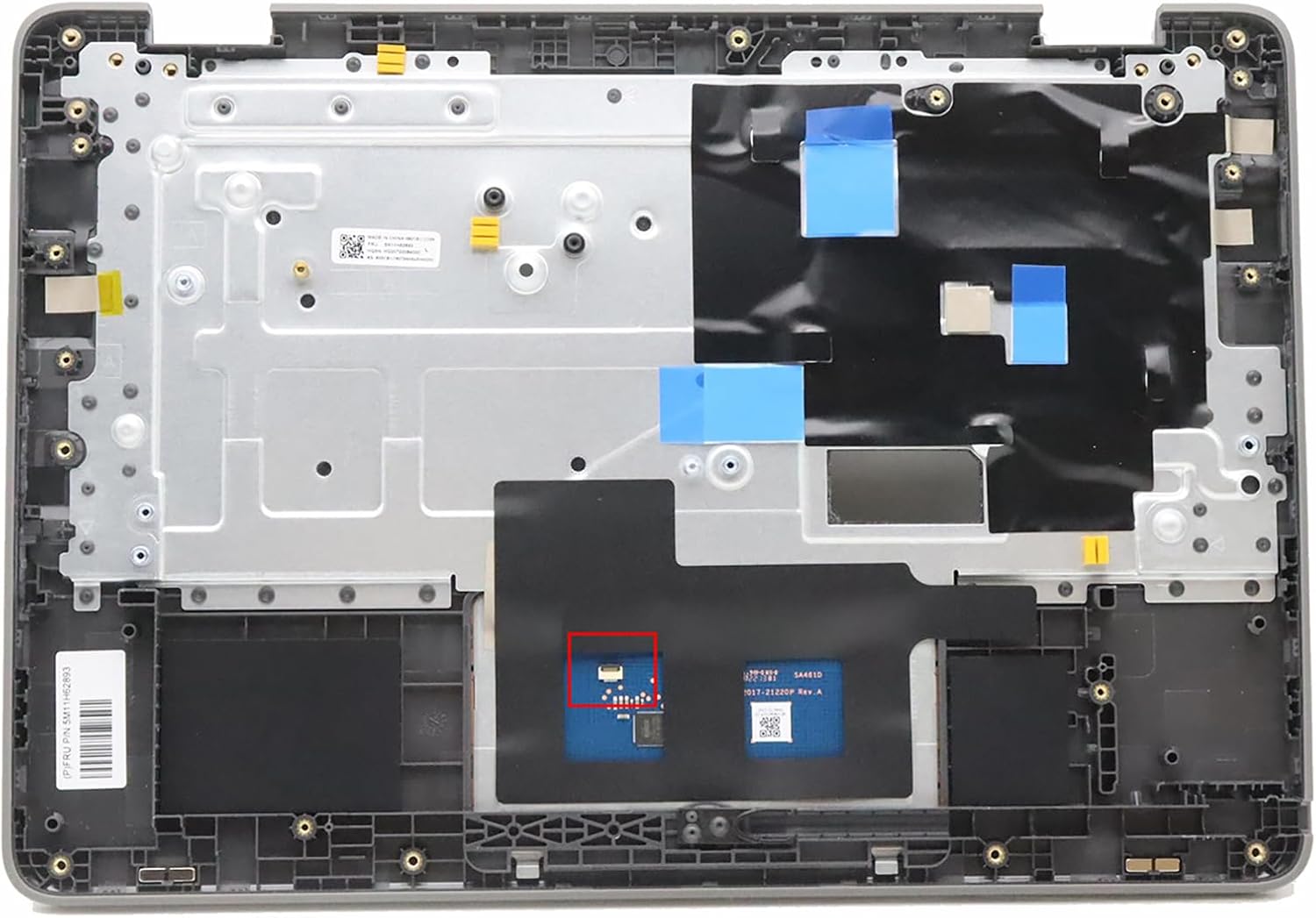 Replacement for Lenovo Chromebook 300E Yoga Gen 4th 82W2 82W3 Laptop Upper Case Palmrest Keyboard Touchpad Assembly Part 11.6" 5M11H62893 Top Cover Black(NO WFC)
