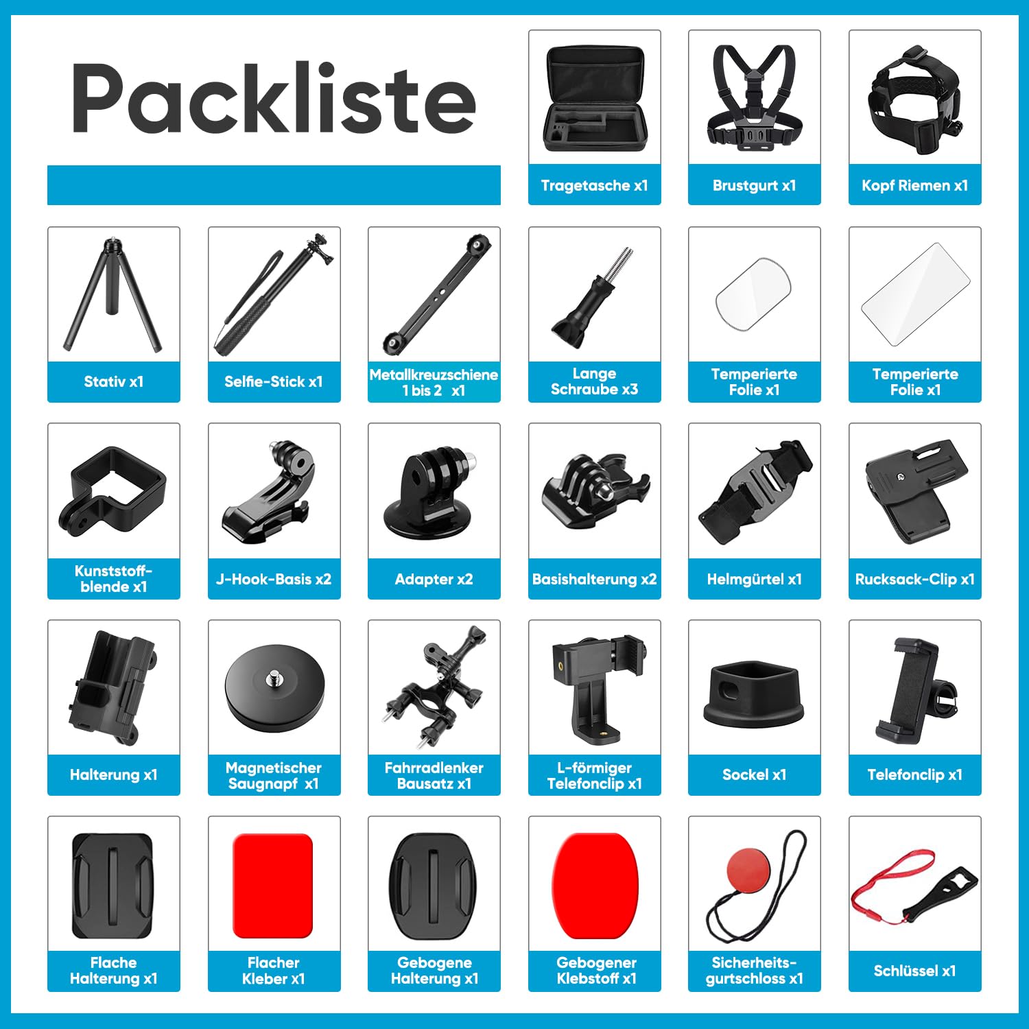 Kit d'accessoires pour DJI OSMO Pocket 3, Support oGoDeal, étui Rigide, Perche à Selfie, trépied, Support magnétique, Support pour téléphone Portable, Accessoires pour OSMO Pocket 3