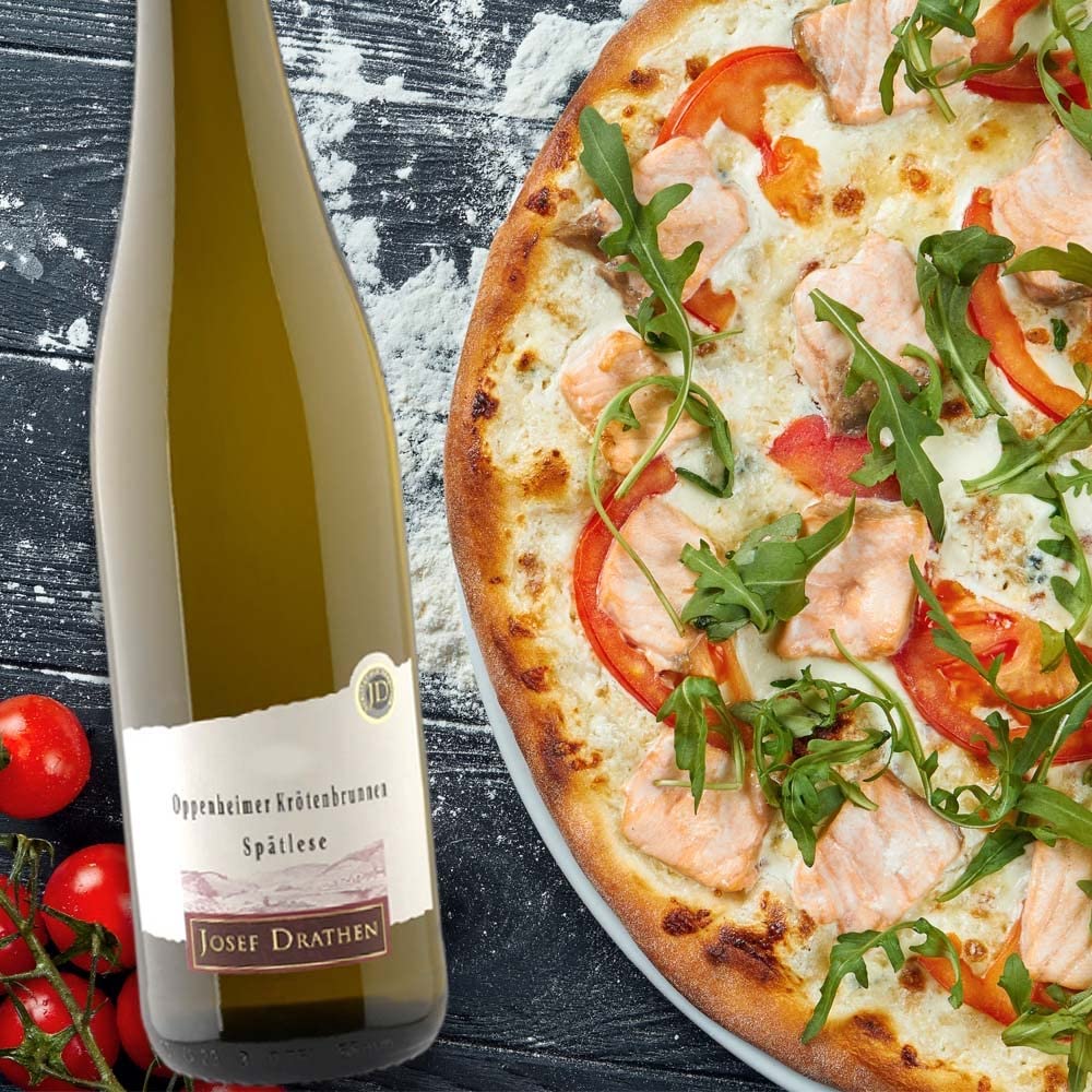 J.Drathen Oppenheimer Krötenbrunnen Spätlese QmP, süß, sortenreines Weinpaket + VINOX Winecards (6x0,75l)