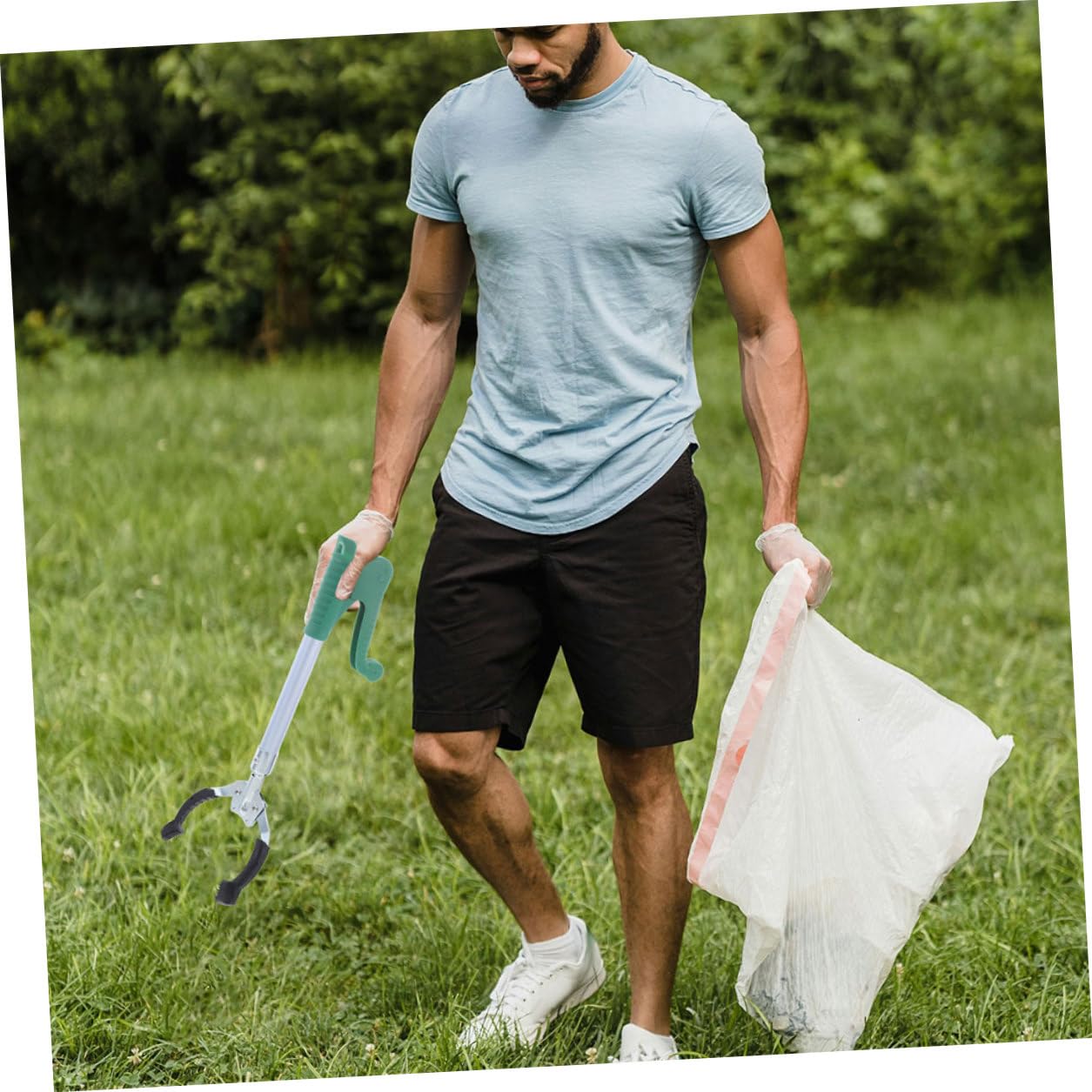 2 Stück-pack Müllgreifer Greifzange 40cm aus Robustem Material mit Ergonomischem Griff Müllsammler Greifhilfe für Ältere Menschen Haushalt Büro Reinigung