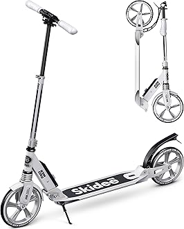 Scooter for Kids Ages 6-12 - Scooters for Teens 12 Years and Up - Adult Scooter with Anti-Shock Suspension - Scooter for Kids 8 Years and Up with 4 Adjustment Levels Handlebar Up to 41 Inches High