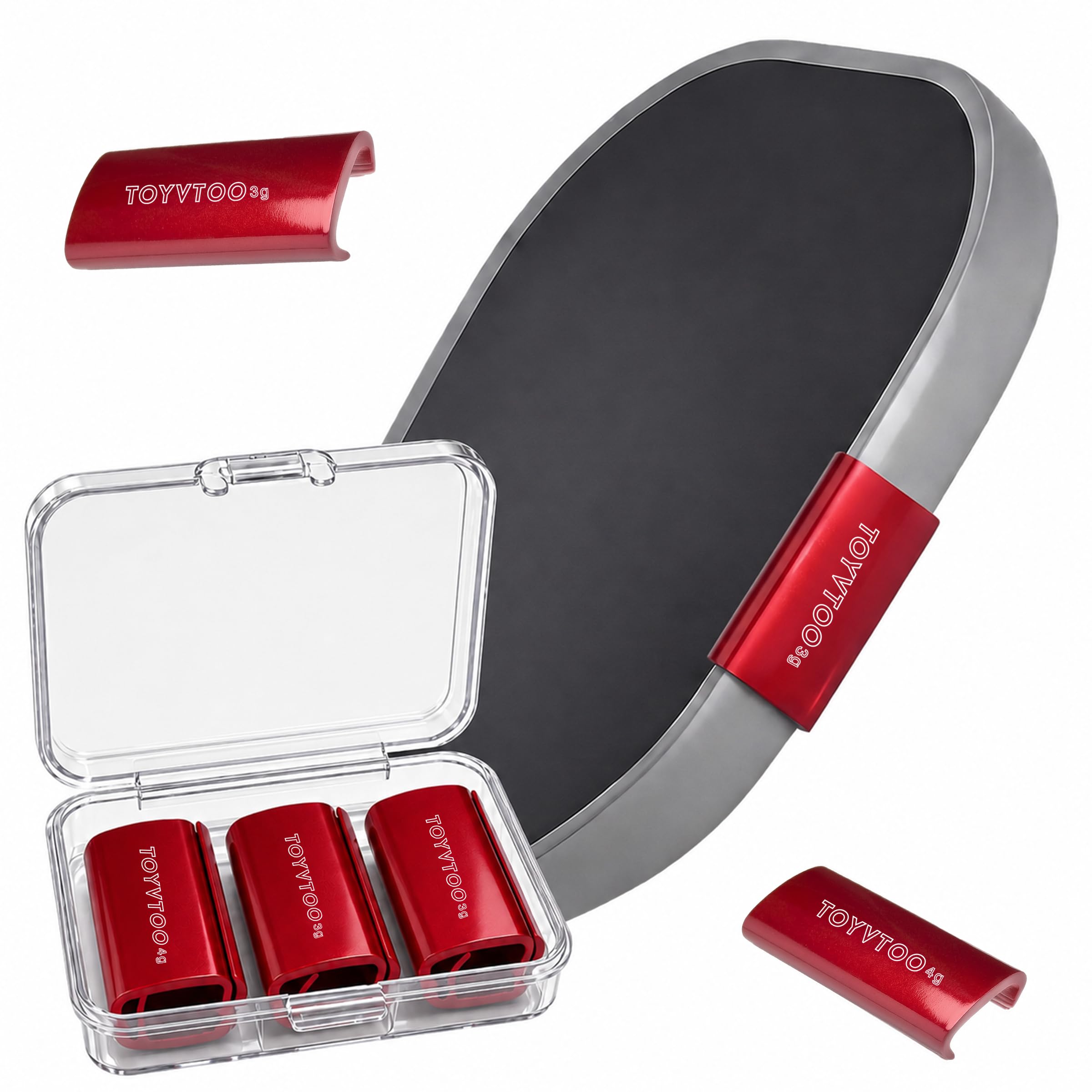 Pickleball Paddle Snap Weights, Clip-On for 16mm Paddles