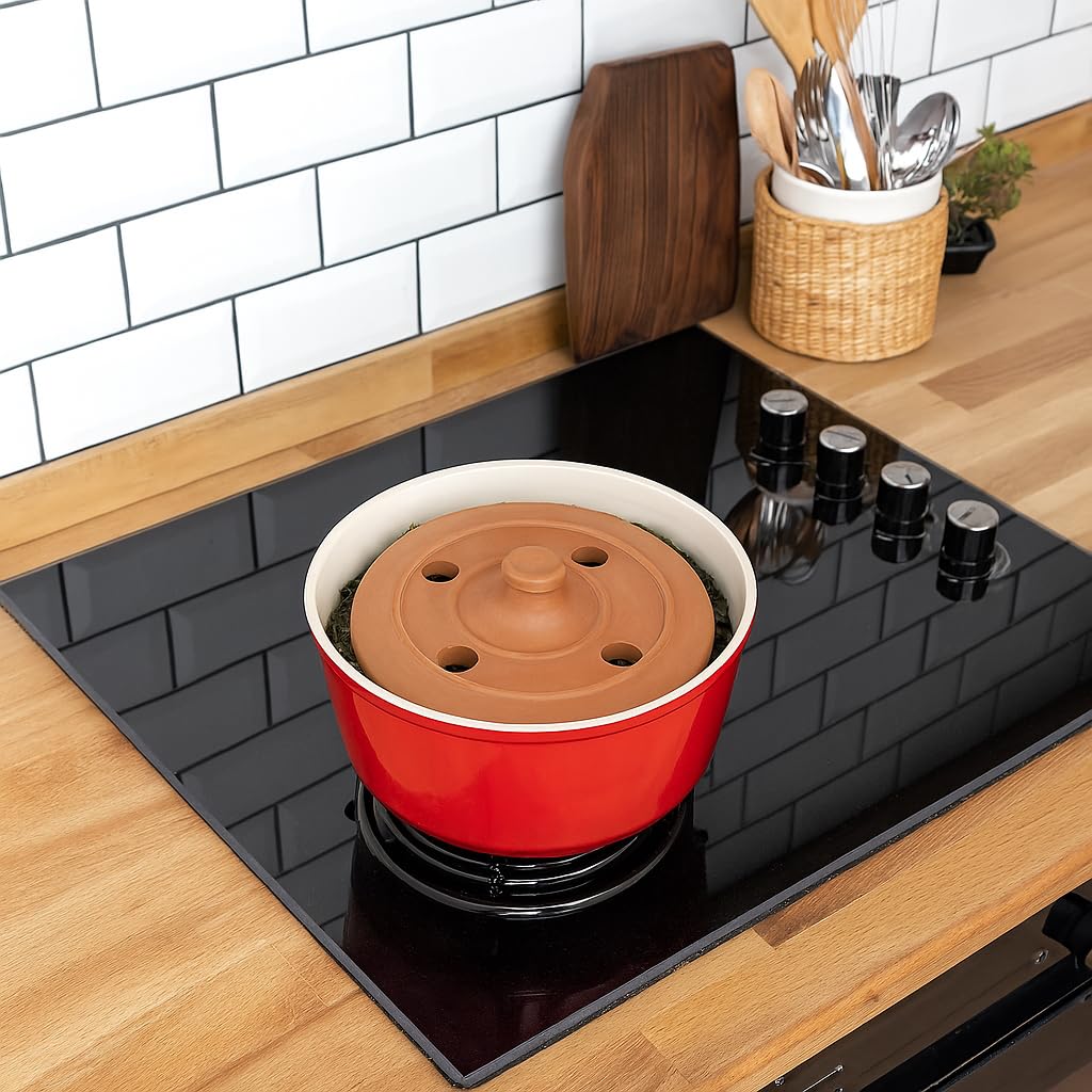 Vienberg Tonstein Beschwerer 2er Set - 24cm & 22cm Für Dolma & Sarma, Hitzebeständig