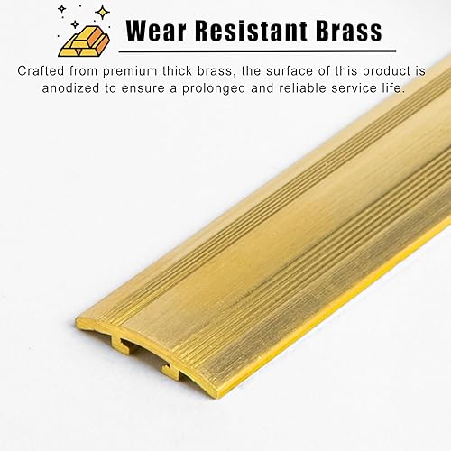 Miniatura 2 de Tiras de transición para pisos de 201.181 in, tira de umbral para sellado de cierre, tira de unión de borde de piso, para puertas, puertas, adornos