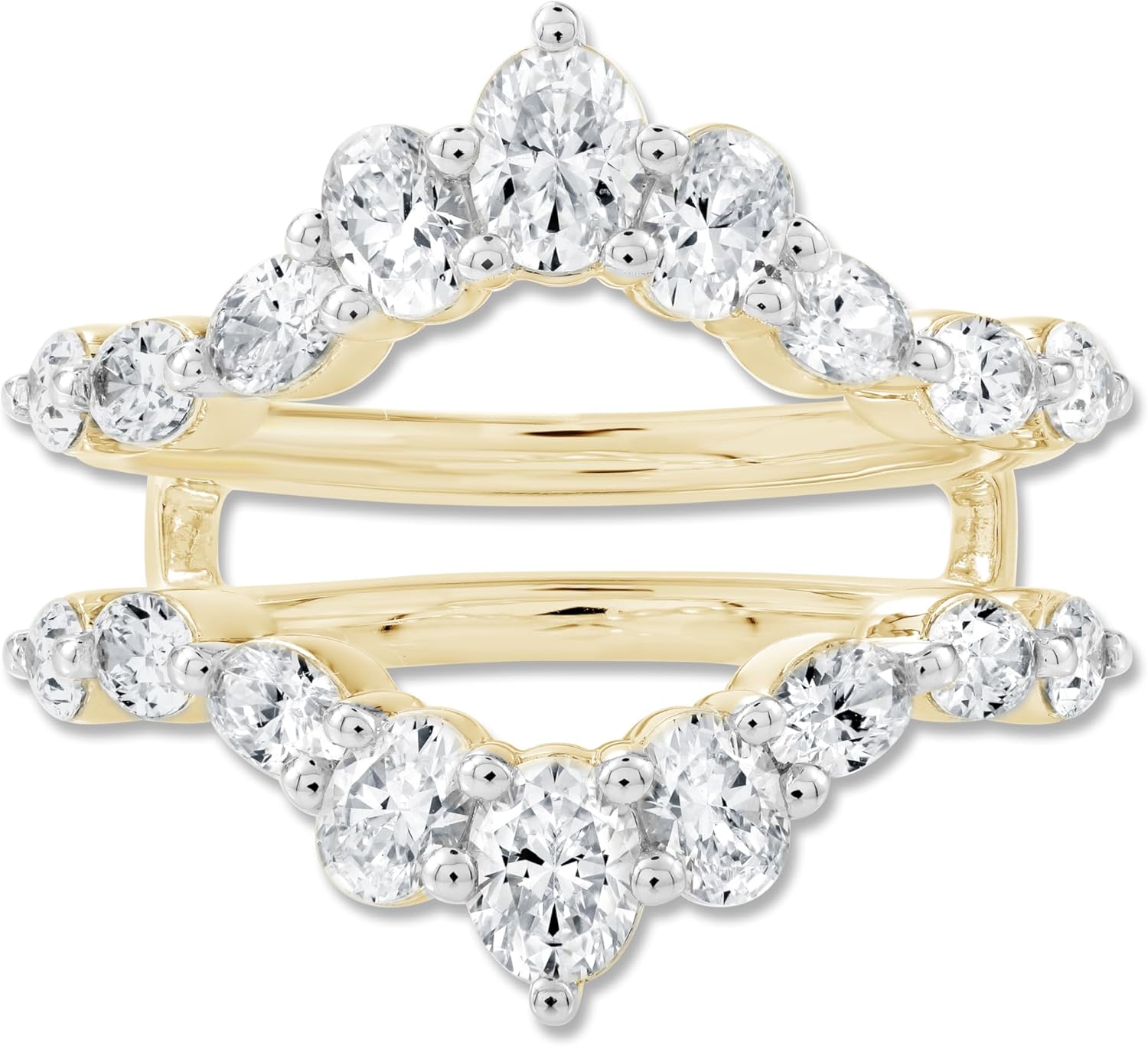 Enhancer Wrap Ring, 2.30 Ctw Oval Cut Lab Created Diamond Engagement Ring Guard, Gold Ring, 10K/14K Solid Gold, Womens Jewelry
