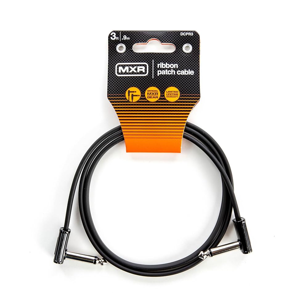 Câbles Patch MXR 6 Pouces - Lot De 3 - Angle Droit 1/4" - Blindage OFC - Pour Pedalboard - Son Propre